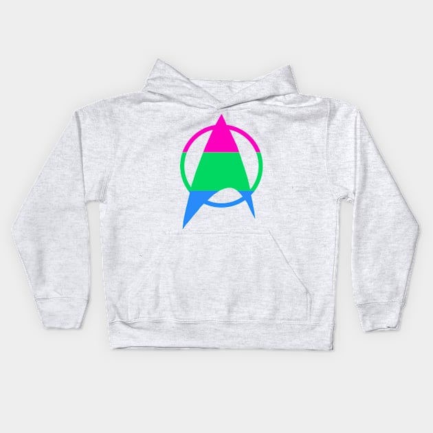 Polysexual Starfleet Pride Kids Hoodie by EmceeFrodis